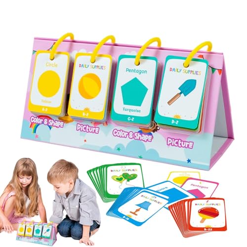 Form von Lernkarten zum Lernen, formt die Lernkarten der Farben | 96 x Toddler Form zum Lernen der Farbe des Spielzeugs – doppelseitiges Lernspiel von Glugahrif