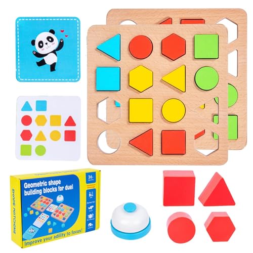 Geometrisches Formenpuzzle aus, Formen-Assoziationsspiel | Farbübereinstimmungstabelle zur Sortierung geometrischer Formen | sensorisches Lernspielzeug für Mütter von Glugahrif