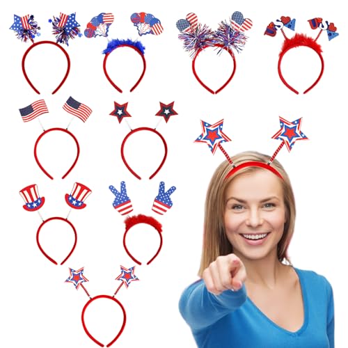 Glugahrif 4. Juli Stirnband, patriotisches Stirnband, Rot weiß Kopfstück, 9x Memorial Day Independence Day Accessoires für Paraden, Grill, Veranstaltungen, Kostüme und Feierlichkeiten Glugahrif 4. Juli Stirnband, patriotisches Stirnband, Rot weiß Kopfstück, 9x Memorial Day Independence Day Accessoires für Paraden, Grill, Veranstaltungen, Kostüme und Feierlichkeiten von Glugahrif