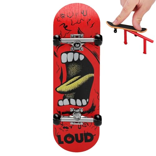 Glugahrif Finger-Skateboard | Fingerscooter-Spielzeug mit 5-lagigem Ahornholz-Deck | Mini-Scooter-Fingerbrett, Fingerspielzeug-Skateboards für Skateboard-Party-Gefälligkeiten, kreative Geschenke Glugahrif Finger-Skateboard | Fingerscooter-Spielzeug mit 5-lagigem Ahornholz-Deck | Mini-Scooter-Fingerbrett, Fingerspielzeug-Skateboards für Skateboard-Party-Gefälligkeiten, kreative Geschenke von Glugahrif