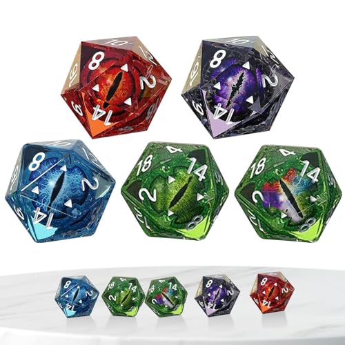 Glugahrif Flüssigkeit für Würfel, Drachenauge mit flüssigem Kern, Polyedrisches Kunstharz, handgefertigt, Würfel, Rollenspiel für RPG-Tischspiele, Geschenk für Freund, Partner oder Dungeon- Glugahrif Flüssigkeit für Würfel, Drachenauge mit flüssigem Kern, Polyedrisches Kunstharz, handgefertigt, Würfel, Rollenspiel für RPG-Tischspiele, Geschenk für Freund, Partner oder Dungeon- von Glugahrif