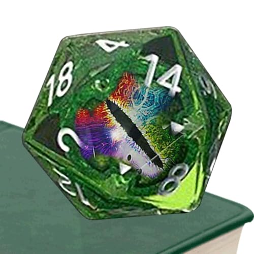 Glugahrif Flüssigkeit für Würfel, Drachenauge mit flüssigem Kern, Polyedrisches Kunstharz, handgefertigt, Würfel, Rollenspiel für RPG-Tischspiele, Geschenk für Freund, Partner oder Dungeon- Glugahrif Flüssigkeit für Würfel, Drachenauge mit flüssigem Kern, Polyedrisches Kunstharz, handgefertigt, Würfel, Rollenspiel für RPG-Tischspiele, Geschenk für Freund, Partner oder Dungeon- von Glugahrif