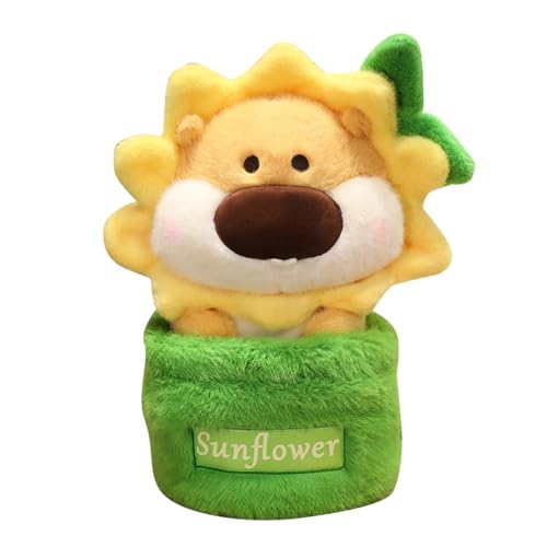 Glugahrif Hamster-Plüschspielzeug, Hamster-Spielzeug, Hamster-Spielzeug mit Blumentopf | Plüschpuppe, spielerischer Begleiter für Erwachsene, Dekoration zu Hause von Glugahrif