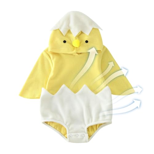 Glugahrif Kükenoutfit für Babys, Kükenoutfit | Tieranzug, Huhn Tier für Halloween, Kostüme mit langen Ärmeln, warm, für Babys, Verkleidung von Glugahrif