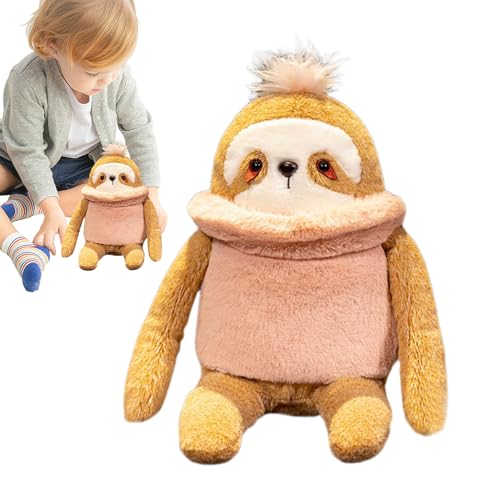 Glugahrif Plüschpuppe, flauschige Faultierin, niedliche Faultierpuppe | Plüschspielzeug Süße Puppe von Glugahrif