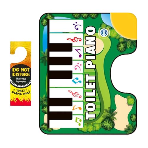 Glugahrif Potty Piano Matt, Toilet Piano Musical Mat | Bodenmatte für Badezimmer, interaktiver Klavier-Soundteppich für Badezimmer, Bodenmatte für elektronische Tastatur Glugahrif Potty Piano Matt, Toilet Piano Musical Mat | Bodenmatte für Badezimmer, interaktiver Klavier-Soundteppich für Badezimmer, Bodenmatte für elektronische Tastatur von Glugahrif