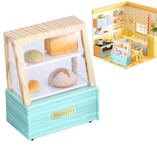 Miniatur-Schrank, Halterung für Miniatur-Haus, Modell für Lebensmittelschrank, Simulationsmodell, OB11 Photography Props Simulation Supermarket Food Display Modell für Zuhause, Tablet, von Glugahrif