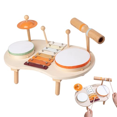 Musikinstrumente für Kleinkinder, Musikspielzeug aus Holz – Trommelspielzeug-Set für | Kleinkinder, Vorschule, Sensory, Lernspielzeug für Mädchen und , Alter 1 – 3 Jahre Musikinstrumente für Kleinkinder, Musikspielzeug aus Holz – Trommelspielzeug-Set für | Kleinkinder, Vorschule, Sensory, Lernspielzeug für Mädchen und , Alter 1 – 3 Jahre von Glugahrif