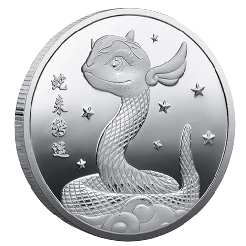 Neujahrsmünze 2025 -Schlangenmünze-Gedenkmünze - Feng Shui-Geld Chinesische Tai Home Craft Culture Sammlerstückmünzen Neujahrsmünze 2025 -Schlangenmünze-Gedenkmünze - Feng Shui-Geld Chinesische Tai Home Craft Culture Sammlerstückmünzen von Glugahrif
