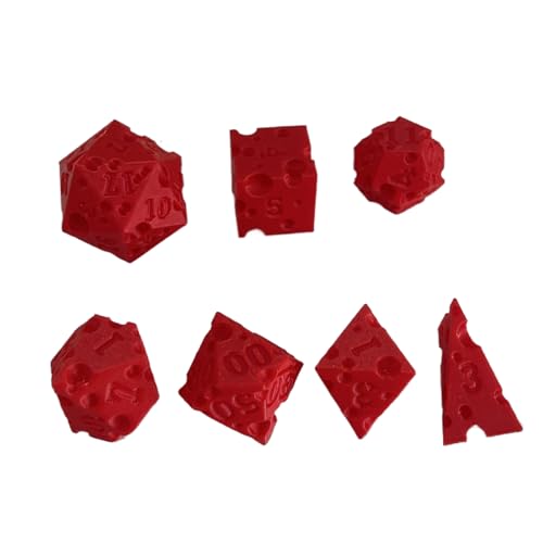 Spielwürfel – 7 Stück Käsewürfel | Interaktives Spielzeug 3D-Druck für Mathematik Lernen Rollenspiel Entscheidungsfindung Party Reise Klassenzimmer Spielwürfel – 7 Stück Käsewürfel | Interaktives Spielzeug 3D-Druck für Mathematik Lernen Rollenspiel Entscheidungsfindung Party Reise Klassenzimmer von Glugahrif