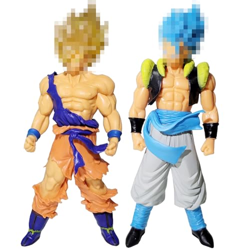 Dragon Figuren Anime Statue Model Gogeta Actionfigur Doll Collectibles Sammlerstück Dekoration Ornamente Sammlung Desktop Puppe -2 Stück-17cm von Glurak