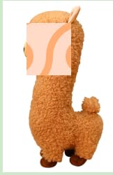 GlymzToy Alpaca Kuscheltier Plushies Schlüsselanhänger schenken,Alpaca Plüschtier Plushies Weiches Lammfellwolle Stofftier Lama Kissen Geschenk für Kinder Mädchen Jungen (Braun,33cm) von GlymzToy