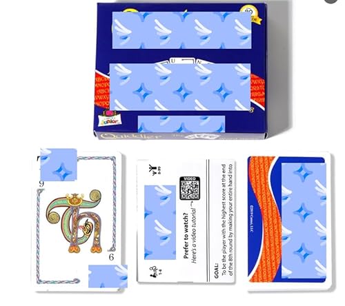 GlymzToy Familie Kartenspiel Quidd Brettspiel Essentielle Kartenspiele für Junge Erwachsene Kartenspiele können 1-bis 7-Spieler unterhalten - Englische Version von GlymzToy