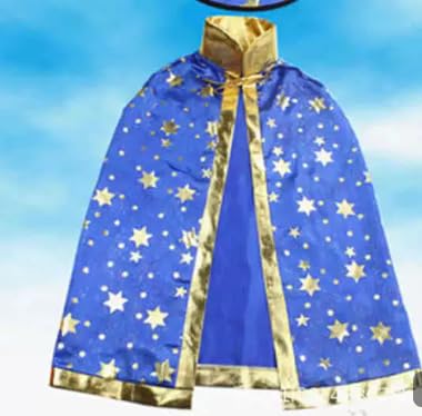 GlymzToy Kinder Halloween Kostüm, 4 Zauberer Kostüm Kinder Zauberstäbe, Wizard Cape Witch Umhang mit Hut, Kinderkostüm Hexenhut Faschingskostüm für Karneval Fasching Cosplay Junge Mädchen GlymzToy Kinder Halloween Kostüm, 4 Zauberer Kostüm Kinder Zauberstäbe, Wizard Cape Witch Umhang mit Hut, Kinderkostüm Hexenhut Faschingskostüm für Karneval Fasching Cosplay Junge Mädchen von GlymzToy
