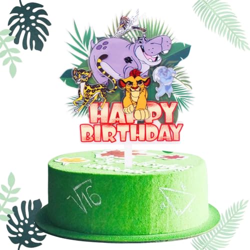 Tortendeko König der Löwen-Kuchendekoration Torte Dschungel Party Kuchendeko Geburtstagsdeko für Kinder Mädchen Junge Kindergeburtstag Deko - Style C von GlymzToy