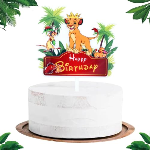 Tortendeko König der Löwen-Kuchendekoration Torte Dschungel Party Kuchendeko Geburtstagsdeko für Kinder Mädchen Junge Kindergeburtstag Deko - Style D von GlymzToy