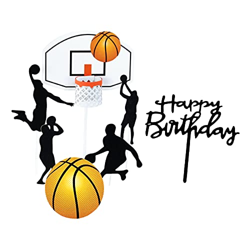 GmeDhc Happy Birthday Tortendeko, 1 Satz Basketball Thema Tortendeko, Happy Birthday Cake Topper, Tortendeko Geburtstag Junge, Cake Topper für Kinder Man Basketball Party Dekorationen GmeDhc Happy Birthday Tortendeko, 1 Satz Basketball Thema Tortendeko, Happy Birthday Cake Topper, Tortendeko Geburtstag Junge, Cake Topper für Kinder Man Basketball Party Dekorationen von GmeDhc