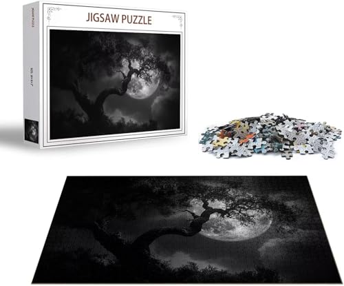 Puzzle 1500 Teile Baum Puzzle Mond Holzpuzzle Erwachsene DIY Groß Klassische Jigsaw, Ein Herausforderndes Rätsel, Puzzlespiele für Die Ganze Familie Jigsaw für Erwachsene und Kinder Ab 14 Jahrenx-1485 von Gmeignl