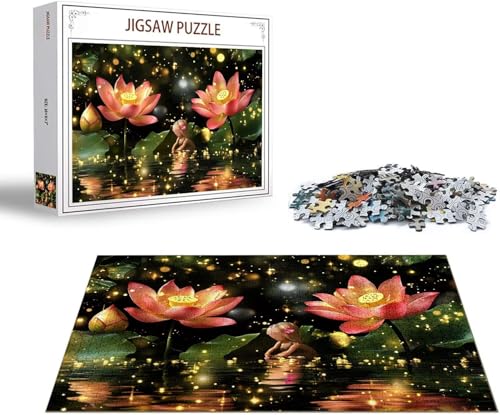 Puzzle 1500 Teile Blume Puzzle Lotus Holzpuzzle Erwachsene, Groß Klassische Jigsaw, EIN Herausforderndes Rätsel, Puzzlespiele für Die Ganze Familie Jigsaw für Erwachsene und Kinder Ab 14 Jahrenx-1430 von Gmeignl