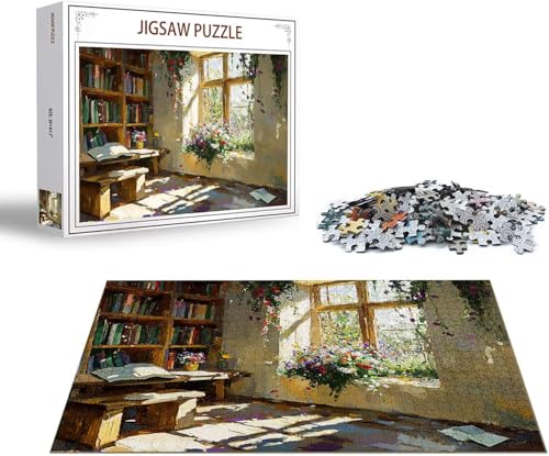 Puzzle 1500 Teile Buch Puzzle Blume Holzpuzzle Erwachsene, Groß Klassische Jigsaw, EIN Herausforderndes Rätsel, Puzzlespiele für Die Ganze Familie Jigsaw für Erwachsene und Kinder Ab 14 Jahrenx-1348 von Gmeignl