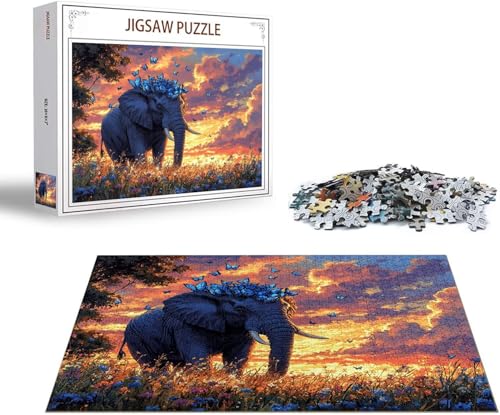 Puzzle 3000 Teile Tier Puzzle Elefant Holzpuzzle Erwachsene, Groß Klassische Jigsaw, Ein Herausforderndes Rätsel, Puzzlespiele für Die Ganze Familie Jigsaw für Erwachsene und Kinder Ab 14 Jahrenx-1526 von Gmeignl