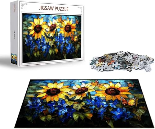 Puzzle 5000 Teile Blume Puzzle Sonnenblume Holzpuzzle Erwachsene Klassische Jigsaw, EIN Herausforderndes Rätsel, Puzzlespiele für Die Ganze Familie Jigsaw für Erwachsene und Kinder Ab 14 Jahrenx-1410 von Gmeignl