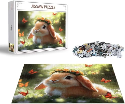 Puzzle 5000 Teile Kaninchen Puzzle Niedlich Holzpuzzle Erwachsene Klassische Jigsaw, Ein Herausforderndes Rätsel, Puzzlespiele für Die Ganze Familie Jigsaw für Erwachsene und Kinder Ab 14 Jahrenx-1268 von Gmeignl