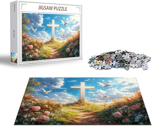 Puzzle 5000 Teile Kreuzen Puzzle Blume Holzpuzzle ErwachseneGroß Klassische Jigsaw, EIN Herausforderndes Rätsel, Puzzlespiele für Die Ganze Familie Jigsaw für Erwachsene und Kinder Ab 14 Jahrenx-1421 von Gmeignl
