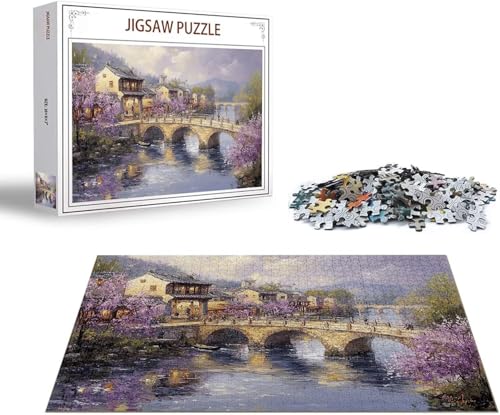 Puzzle 5000 Teile Landschaft Puzzle Brücke Holzpuzzle Erwachsene Klassische Jigsaw, EIN Herausforderndes Rätsel, Puzzlespiele für Die Ganze Familie Jigsaw für Erwachsene und Kinder Ab 14 Jahrenx-1325 von Gmeignl