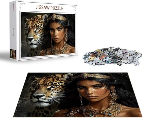 Puzzle 5000 Teile Tier Puzzle Frau Holzpuzzle Erwachsene DIY Groß Klassische Jigsaw, Ein Herausforderndes Rätsel, Puzzlespiele für Die Ganze Familie Jigsaw für Erwachsene und Kinder Ab 14 Jahrenx-1577 von Gmeignl