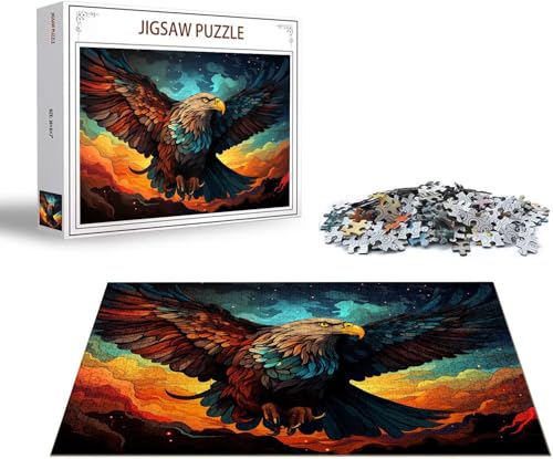 Puzzle Adler Puzzle 4000 Teile Tier Holzpuzzle Erwachsene, Premium Quality Klassische Wooden Lernspiel, DIY Klassische Spaß Jigsaw Erwachsene, Challenging Game Jigsaws für Wohnkultur Geschenk x-1432 von Gmeignl