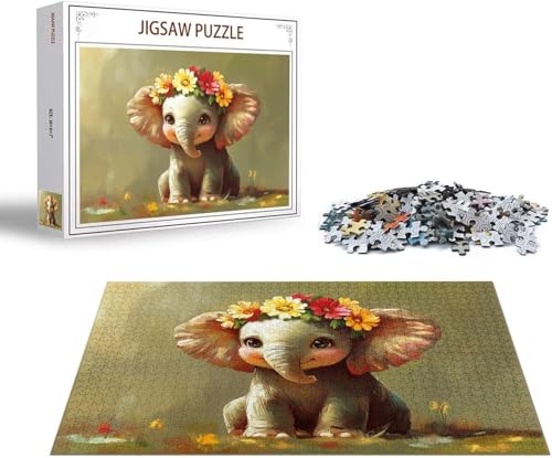 Puzzle Blume Puzzle 1000 Teile Elefantenbaby Holzpuzzle Erwachsene, Premium Quality Klassische Wooden Lernspiel, Klassische Spaß Jigsaw Erwachsene, Challenging Jigsaws für Wohnkultur Geschenk x-1274 Puzzle Blume Puzzle 1000 Teile Elefantenbaby Holzpuzzle Erwachsene, Premium Quality Klassische Wooden Lernspiel, Klassische Spaß Jigsaw Erwachsene, Challenging Jigsaws für Wohnkultur Geschenk x-1274 von Gmeignl