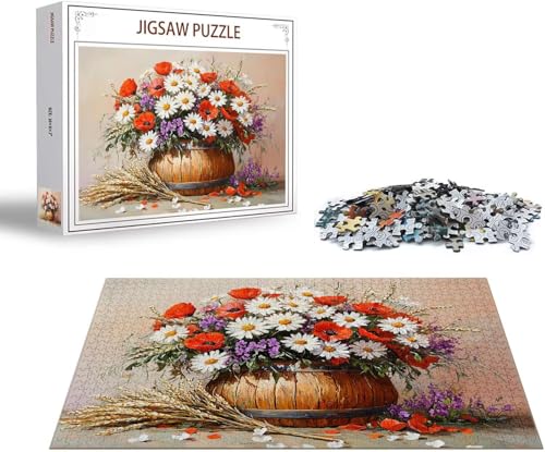 Puzzle Blume Puzzle 1000 Teile Gänseblümchen Holzpuzzle Erwachsene, Premium Quality Klassische Wooden Lernspiel, Klassische Spaß Jigsaw Erwachsene, Challenging Jigsaws für Wohnkultur Geschenk x-1153 Puzzle Blume Puzzle 1000 Teile Gänseblümchen Holzpuzzle Erwachsene, Premium Quality Klassische Wooden Lernspiel, Klassische Spaß Jigsaw Erwachsene, Challenging Jigsaws für Wohnkultur Geschenk x-1153 von Gmeignl