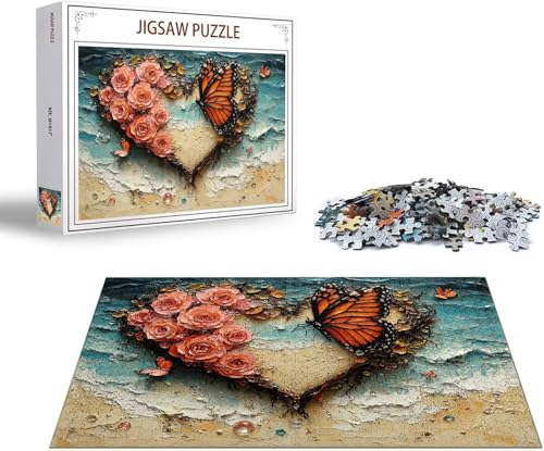 Puzzle Blume Puzzle 1000 Teile Schmetterling Holzpuzzle Erwachsene, Premium Quality Klassische Wooden Lernspiel, Klassische Spaß Jigsaw Erwachsene, Challenging Jigsaws für Wohnkultur Geschenk x-1412 Puzzle Blume Puzzle 1000 Teile Schmetterling Holzpuzzle Erwachsene, Premium Quality Klassische Wooden Lernspiel, Klassische Spaß Jigsaw Erwachsene, Challenging Jigsaws für Wohnkultur Geschenk x-1412 von Gmeignl