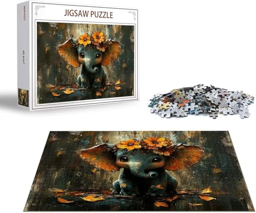 Puzzle Elefant Puzzle 2000 Teile Tier Holzpuzzle Erwachsene, Premium Quality Klassische Wooden Lernspiel DIY Klassische Spaß Jigsaw Erwachsene, Challenging Game Jigsaws für Wohnkultur Geschenk x-1560 von Gmeignl