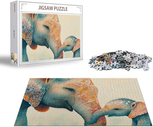 Puzzle Elefant Puzzle 4000 Teile Tier Holzpuzzle Erwachsene, Premium Quality Klassische Wooden Lernspiel DIY Klassische Spaß Jigsaw Erwachsene, Challenging Game Jigsaws für Wohnkultur Geschenk x-1437 von Gmeignl