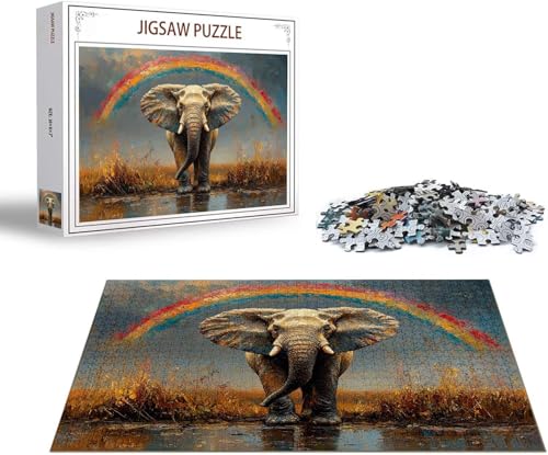 Puzzle Elefant Puzzle 6000 Teile Tier Holzpuzzle Erwachsene, Premium Quality Klassische Wooden Lernspiel DIY Klassische Spaß Jigsaw Erwachsene, Challenging Game Jigsaws für Wohnkultur Geschenk x-1478 von Gmeignl