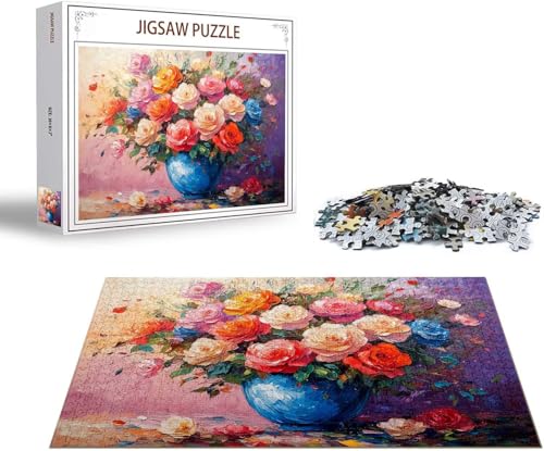 Puzzle Farbe Puzzle 4000 Teile Blume Holzpuzzle Erwachsene, Premium Quality Klassische Wooden Lernspiel, DIY Klassische Spaß Jigsaw Erwachsene, Challenging Game Jigsaws für Wohnkultur Geschenk x-1255 von Gmeignl