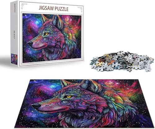 Puzzle Farbe Puzzle 4000 Teile Wolf Holzpuzzle Erwachsene, Premium Quality Klassische Wooden Lernspiel, DIY Klassische Spaß Jigsaw Erwachsene, Challenging Game Jigsaws für Wohnkultur Geschenk x-1399 von Gmeignl