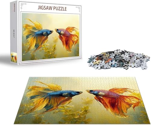 Puzzle Fisch Puzzle 6000 Teile Tier Holzpuzzle Erwachsene, Premium Quality Klassische Wooden Lernspiel, DIY Klassische Spaß Jigsaw Erwachsene, Challenging Game Jigsaws für Wohnkultur Geschenk x-633 von Gmeignl