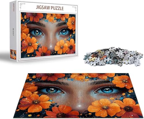 Puzzle Frau Puzzle 6000 Teile Blume Holzpuzzle Erwachsene, Premium Quality Klassische Wooden Lernspiel, DIY Klassische Spaß Jigsaw Erwachsene, Challenging Game Jigsaws für Wohnkultur Geschenk x-1440 von Gmeignl
