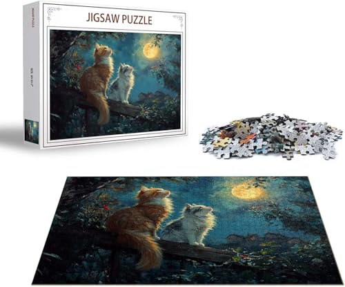 Puzzle Katze Puzzle 1000 Teile Mond Holzpuzzle Erwachsene, Premium Quality Klassische Wooden Lernspiel, DIY Klassische Spaß Jigsaw Erwachsene, Challenging Game Jigsaws für Wohnkultur Geschenk x-1385 Puzzle Katze Puzzle 1000 Teile Mond Holzpuzzle Erwachsene, Premium Quality Klassische Wooden Lernspiel, DIY Klassische Spaß Jigsaw Erwachsene, Challenging Game Jigsaws für Wohnkultur Geschenk x-1385 von Gmeignl