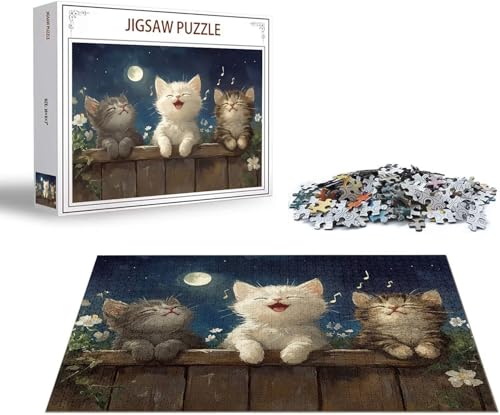 Puzzle Katze Puzzle 1000 Teile Tier Holzpuzzle Erwachsene, Premium Quality Klassische Wooden Lernspiel, DIY Klassische Spaß Jigsaw Erwachsene, Challenging Game Jigsaws für Wohnkultur Geschenk x-1372 Puzzle Katze Puzzle 1000 Teile Tier Holzpuzzle Erwachsene, Premium Quality Klassische Wooden Lernspiel, DIY Klassische Spaß Jigsaw Erwachsene, Challenging Game Jigsaws für Wohnkultur Geschenk x-1372 von Gmeignl