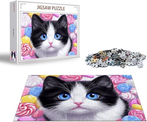 Puzzle Katze Puzzle 1000 Teile Tier Holzpuzzle Erwachsene, Premium Quality Klassische Wooden Lernspiel, DIY Klassische Spaß Jigsaw Erwachsene, Challenging Game Jigsaws für Wohnkultur Geschenk x-1454 Puzzle Katze Puzzle 1000 Teile Tier Holzpuzzle Erwachsene, Premium Quality Klassische Wooden Lernspiel, DIY Klassische Spaß Jigsaw Erwachsene, Challenging Game Jigsaws für Wohnkultur Geschenk x-1454 von Gmeignl