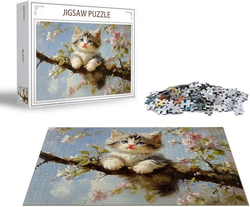 Puzzle Katze Puzzle 2000 Teile Tier Holzpuzzle Erwachsene, Premium Quality Klassische Wooden Lernspiel, DIY Klassische Spaß Jigsaw Erwachsene, Challenging Game Jigsaws für Wohnkultur Geschenk x-1139 von Gmeignl
