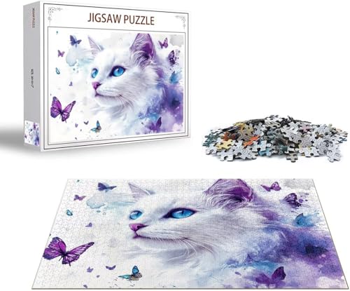 Puzzle Katze Puzzle 4000 Teile Schmetterling Holzpuzzle Erwachsene, Premium Quality Klassische Wooden Lernspiel, Klassische Spaß Jigsaw Erwachsene, Challenging Jigsaws für Wohnkultur Geschenk x-1155 Puzzle Katze Puzzle 4000 Teile Schmetterling Holzpuzzle Erwachsene, Premium Quality Klassische Wooden Lernspiel, Klassische Spaß Jigsaw Erwachsene, Challenging Jigsaws für Wohnkultur Geschenk x-1155 von Gmeignl