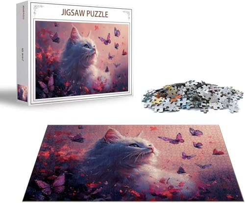 Puzzle Katze Puzzle 6000 Teile Schmetterling Holzpuzzle Erwachsene, Premium Quality Klassische Wooden Lernspiel, Klassische Spaß Jigsaw Erwachsene, Challenging Jigsaws für Wohnkultur Geschenk x-1408 Puzzle Katze Puzzle 6000 Teile Schmetterling Holzpuzzle Erwachsene, Premium Quality Klassische Wooden Lernspiel, Klassische Spaß Jigsaw Erwachsene, Challenging Jigsaws für Wohnkultur Geschenk x-1408 von Gmeignl