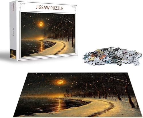 Puzzle Landschaft Puzzle 1000 Teile See Holzpuzzle Erwachsene, Premium Quality Klassische Wooden Lernspiel, Klassische Spaß Jigsaw Erwachsene, Challenging Game Jigsaws für Wohnkultur Geschenk x-604 von Gmeignl