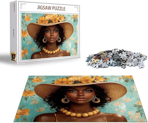 Puzzle Leopard Puzzle 1000 Teile Blume Holzpuzzle Erwachsene, Premium Quality Klassische Wooden Lernspiel DIY Klassische Spaß Jigsaw Erwachsene, Challenging Game Jigsaws für Wohnkultur Geschenk x-809 von Gmeignl