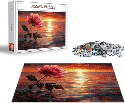Puzzle Löwe Puzzle 6000 Teile Blume Holzpuzzle Erwachsene, Premium Quality Klassische Wooden Lernspiel, DIY Klassische Spaß Jigsaw Erwachsene, Challenging Game Jigsaws für Wohnkultur Geschenk x-957 von Gmeignl